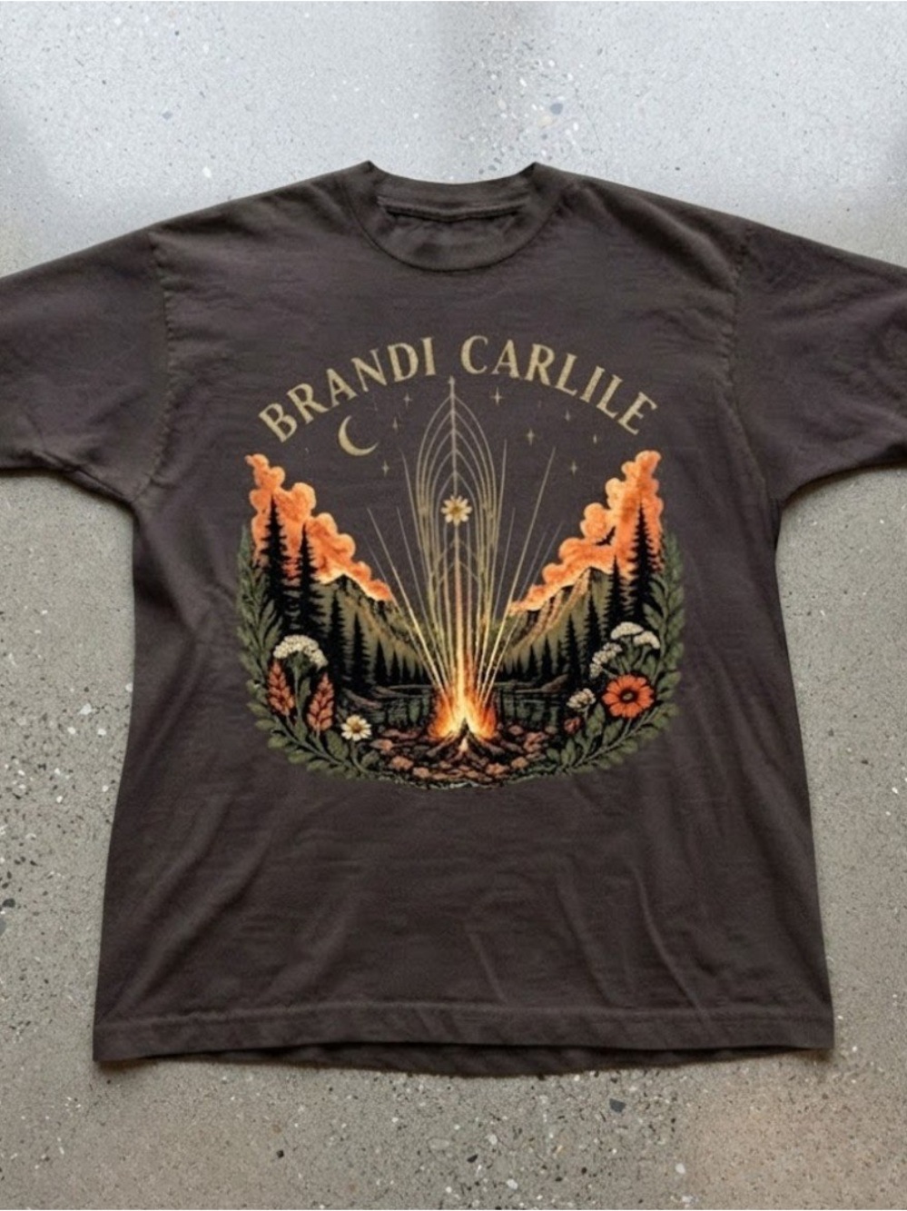 Brandi Carlile Concert Tour Bonfire Heavy Cotton Gildan T-Shirt